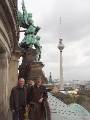 30 Berlin Cathedral Dome 2 * With Horst atop the Berlin Cathedral with the infamous Berlin TV Tower in the background * 600 x 800 * (152KB)